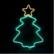 CHRISTMAS TREE 200 NEON LED ΘΕΡΜΟ ΛΕΥΚΟ ΣΥΝ ΠΡΑΣΙΝΑ ΣΤΑΘΕΡΑ IP44 38.5x54cm | Aca | X082003419